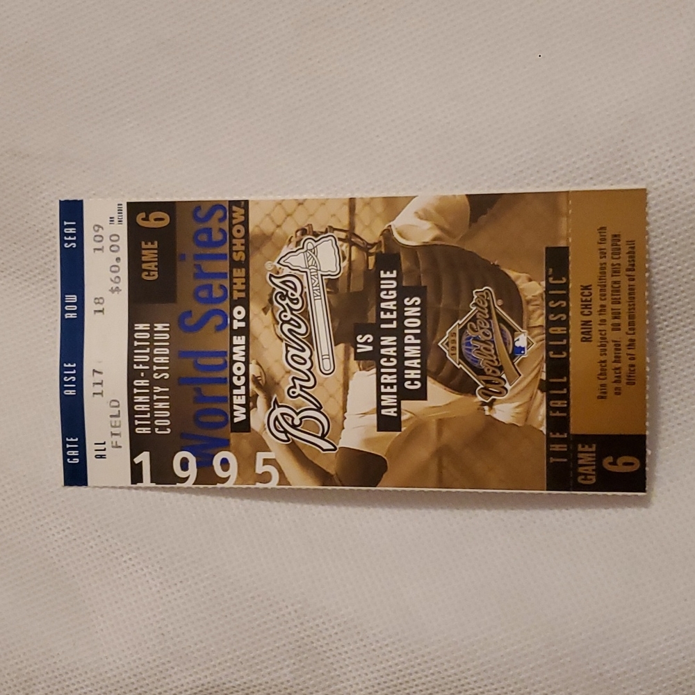 1995 World Series Ticket